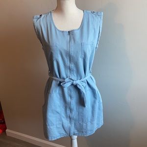 JACK by BB Dakota Denim Zipper Mini Dress NWOT S